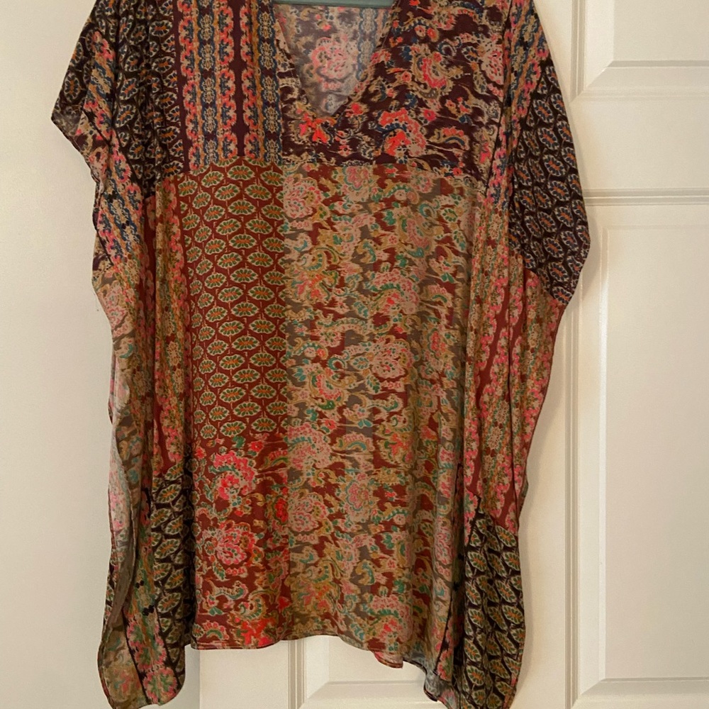 Zara Patchwork Poncho - image 3